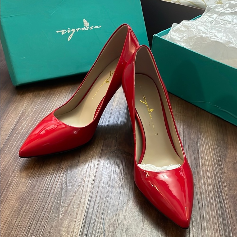 Vibrant Red Patent Genuine Leather Stiletto Heels
Jazzy Red